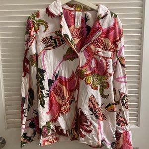 Anthropologie Rafael Balme pajama top size M